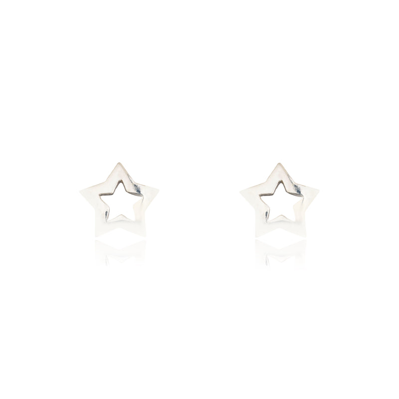 Ella Star Stud Earrings, Sterling Silver