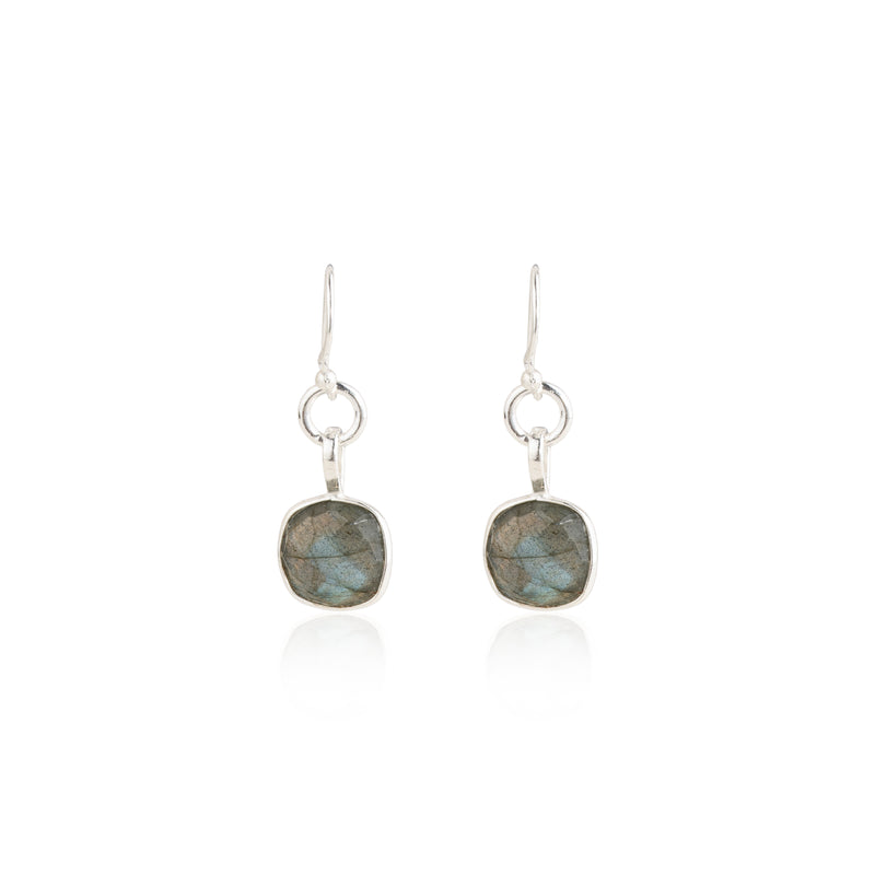 Maeve, Gemstone Drop Earrings, Sterling Silver