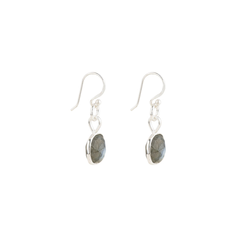 Maeve, Gemstone Drop Earrings, Sterling Silver