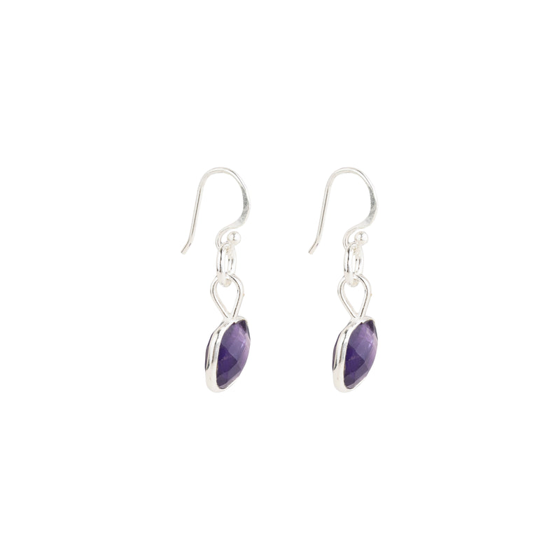 Maeve, Gemstone Drop Earrings, Sterling Silver