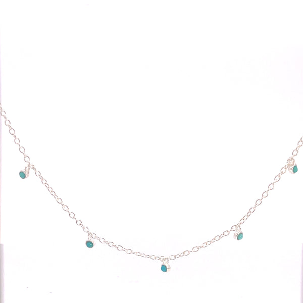 Billie Turquoise Necklace, Sterling Silver