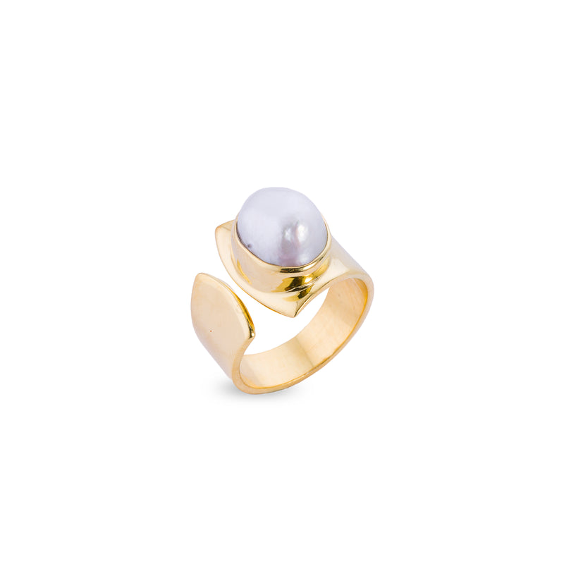 Umiko Cultured Pearl Ring, Gold Vermeil