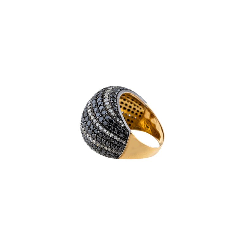 Jemisha Black & White Diamond Ring, Sterling Silver