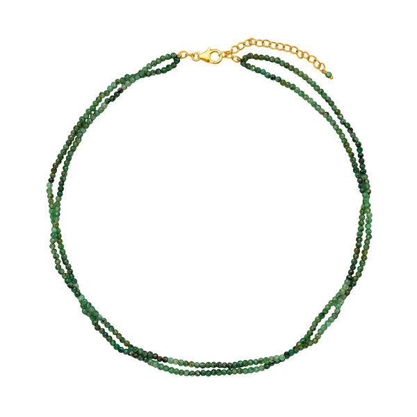 Noa Double Strand Gemstone Necklace,Gold Vermeil