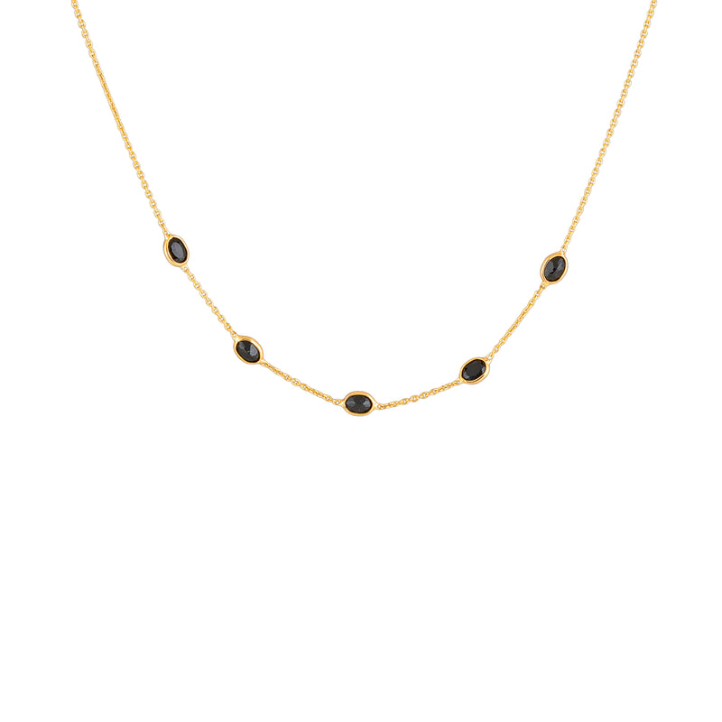 Zuri, Black Onyx Necklace 18K Yellow Gold