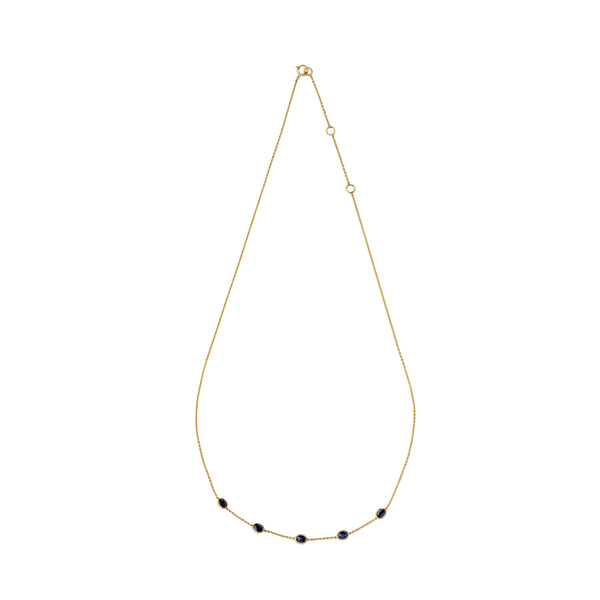 Zuri, Sapphire Necklace 18K Yellow Gold