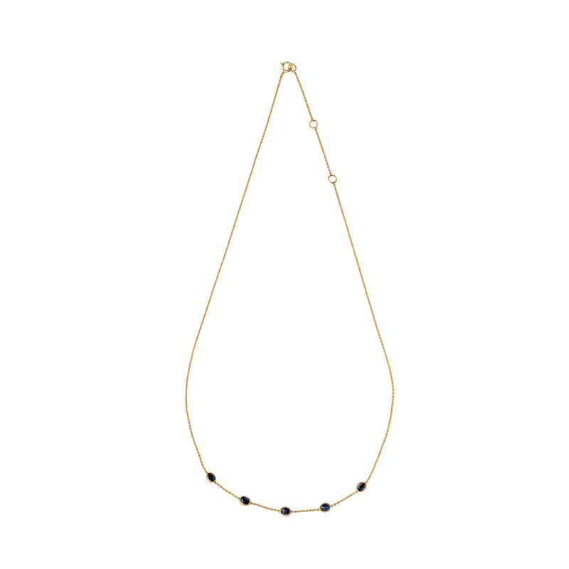 Zuri, Sapphire Necklace 18K Yellow Gold