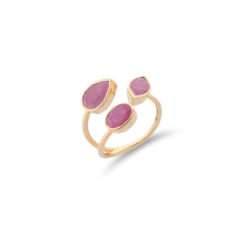 Aurora Ruby Ring, 18k Gold