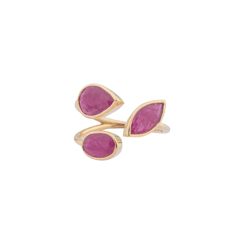 Aurora Ruby Ring, 18k Gold