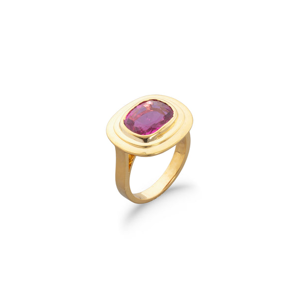 Akari Tourmaline Ring, 18k Gold