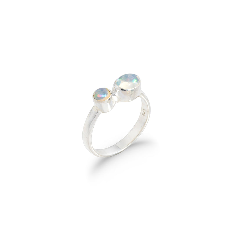 Mabel Opal Ring, Sterling Silver