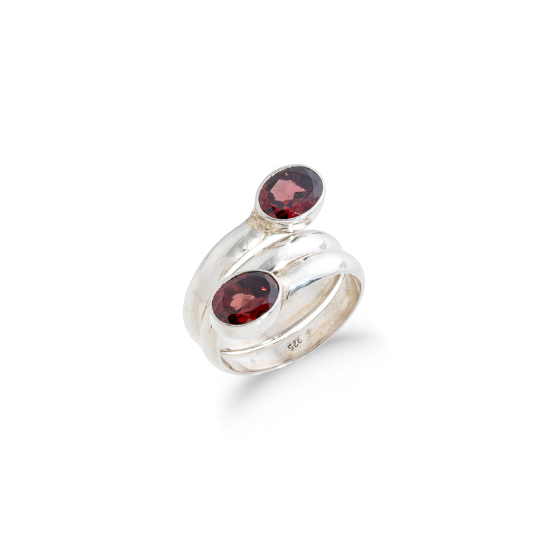 Lulani Garnet Ring, Sterling Silver