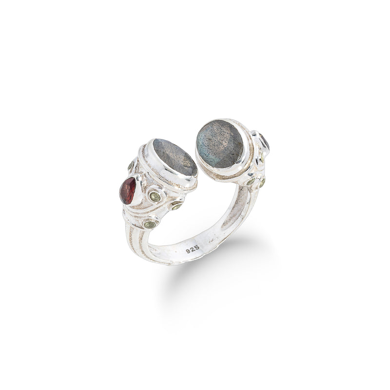 Hunter Gemstone Ring, Sterling Silver