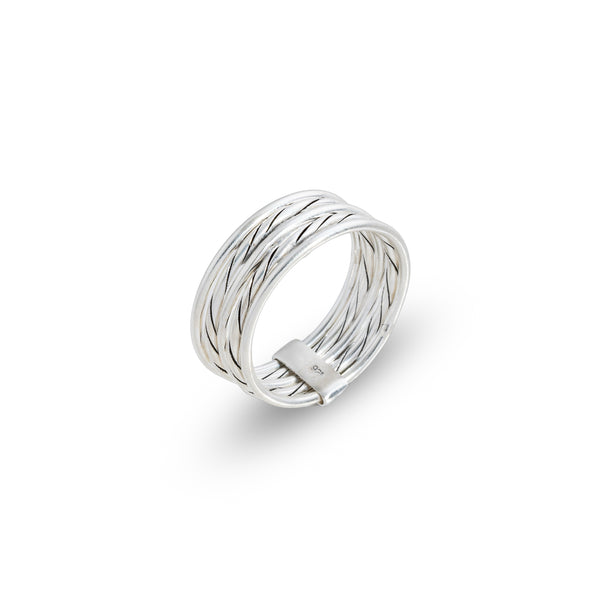Brinley 5 Band Ring, Sterling Silver