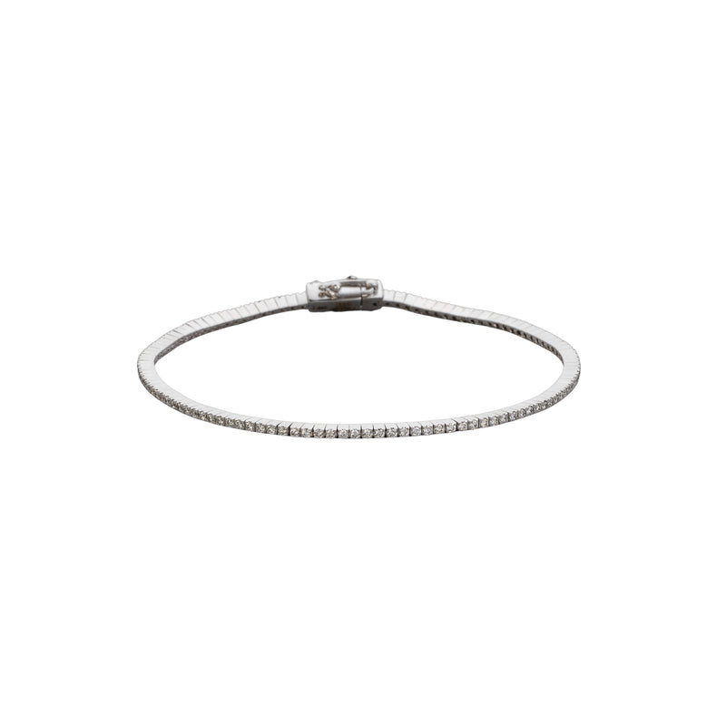 Coco Diamond Tennis Bracelet, 14k White Gold
