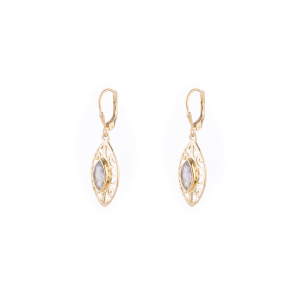 Kashvi Labradorite Earrings,Gold Vermeil