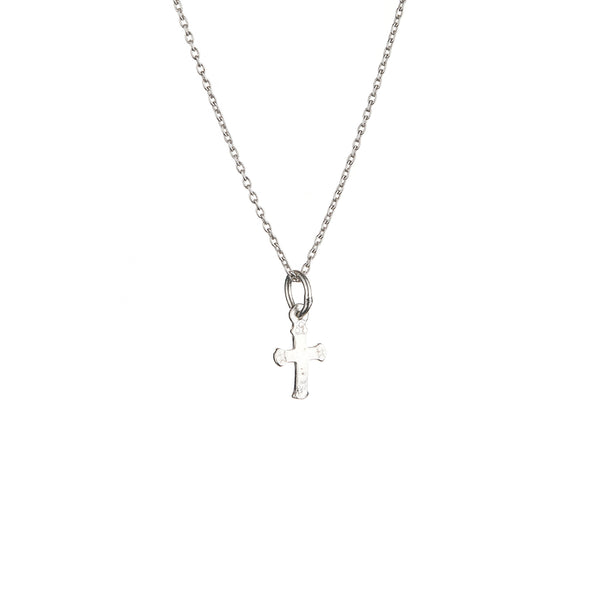 Small Cross Necklace, Sterling Silver