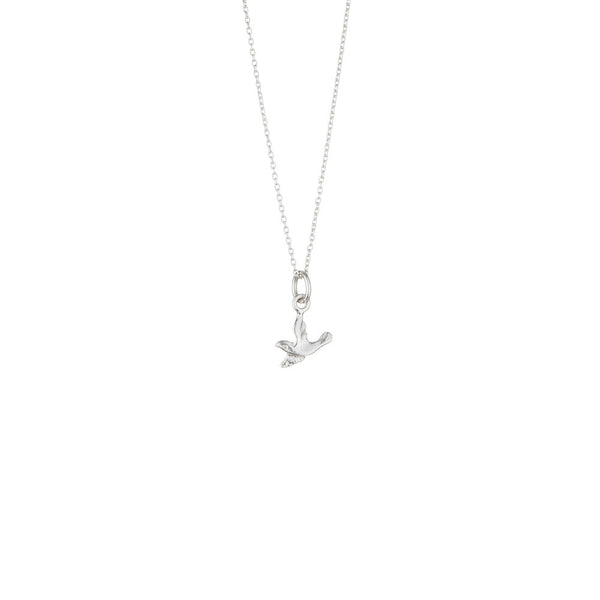 Flying Bird Necklace in Sterling Silver