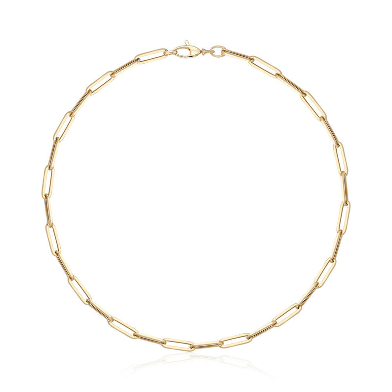 Ida,14k Gold Paper Clip Link Chain