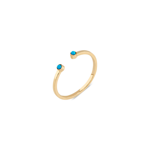 Naina, Turquoise Open Ring 14k Gold
