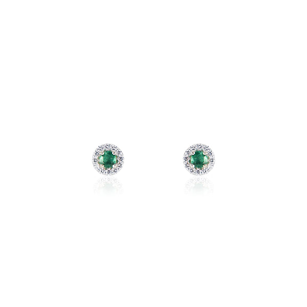 Diana, Emerald and Diamond Studs