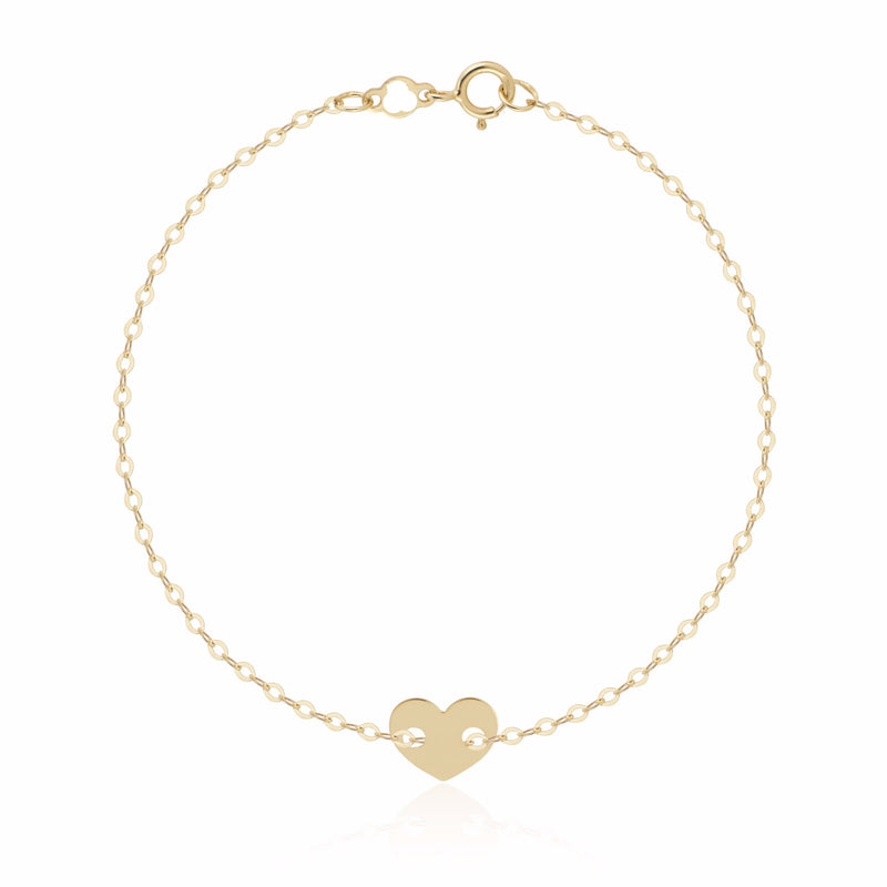 Shari Heart Bracelet, 14k Gold