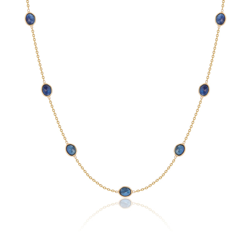 Joy Sapphire Necklace,18K Gold