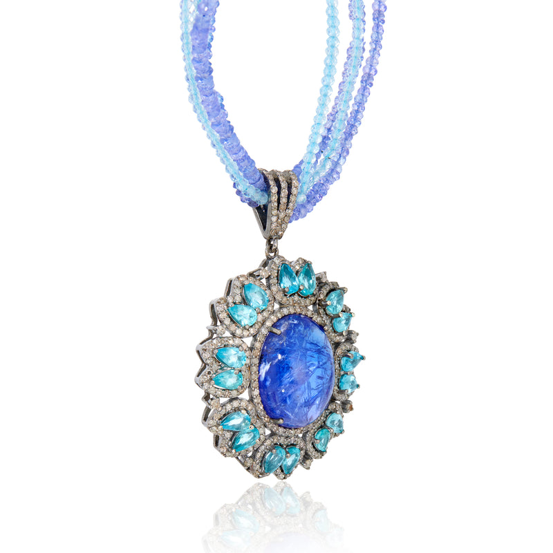 Velu Tanzanite and Blue Topaz Necklace