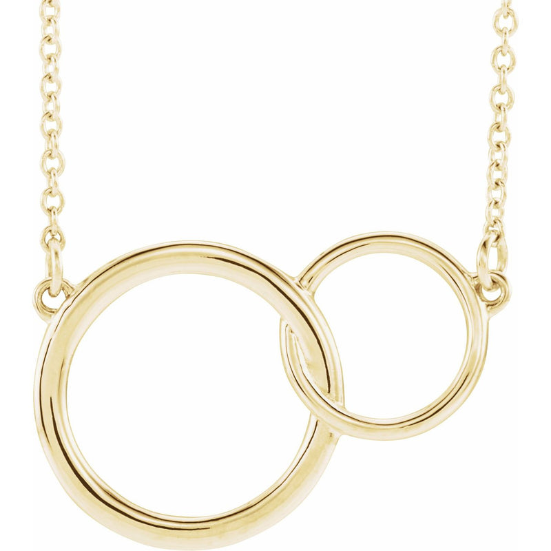 Interlocking Love Necklace, 14k Gold