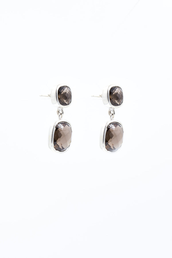 Brigid, Smokey Quart Drop Earrings