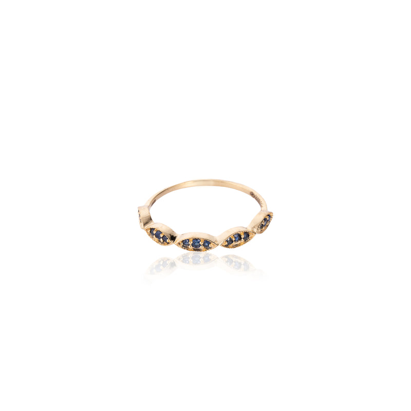 Zoey Sapphire Band, 14k Yellow Gold