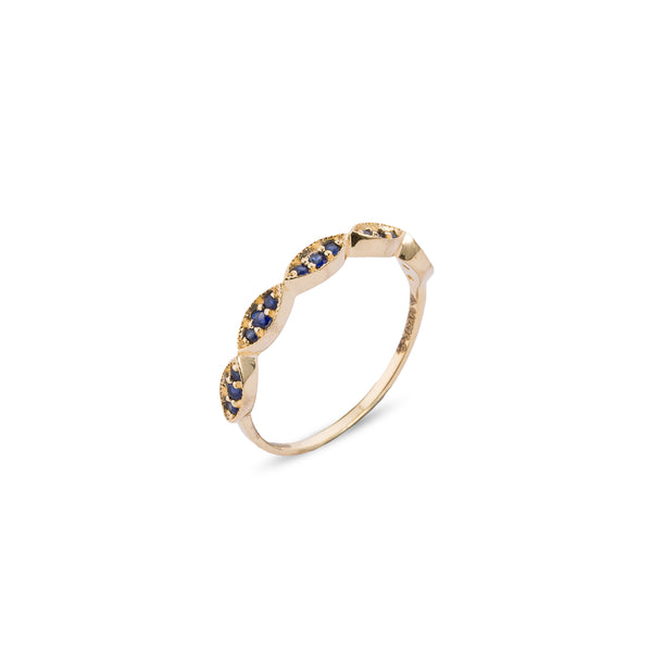 Zoey Sapphire Band, 14k Yellow Gold