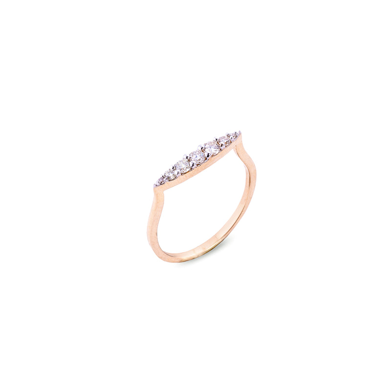Katana, Diamond Ring, 14K Yellow Gold