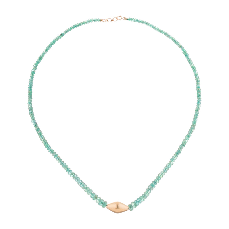 Devi Emerald Necklace, 18k Gold