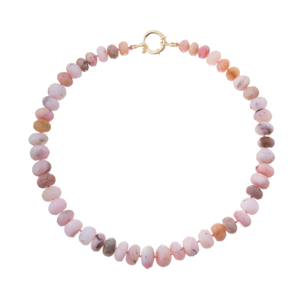 Rosa Pink Opal Necklace, Gold Vermeil