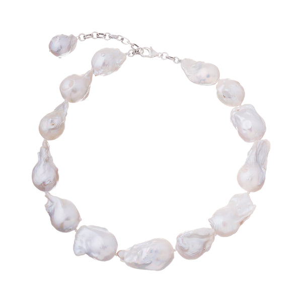 Kaylani Baroque Pearl Necklace in Sterling Silver