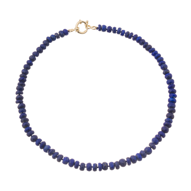 Celestin Lapis Lazuli Necklace, Gold Vermeil