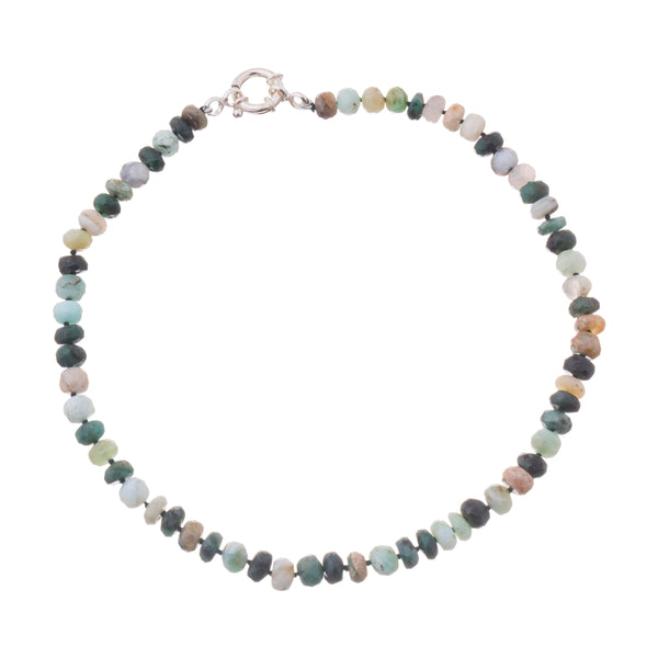 Hazel Mixed Beryl Necklace in Sterling Silver