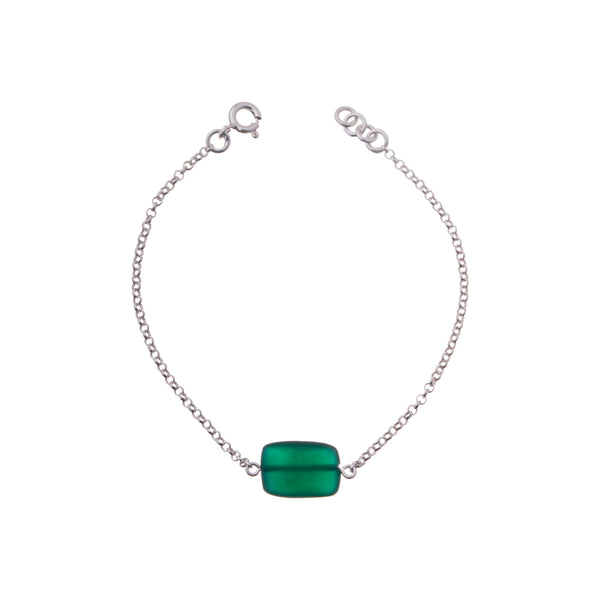 Joy Green Onyx Bracelet, Sterling Silver