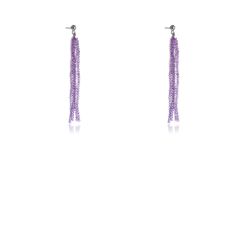 Ridhi Lavender Quartz Earrings, Sterling Silver