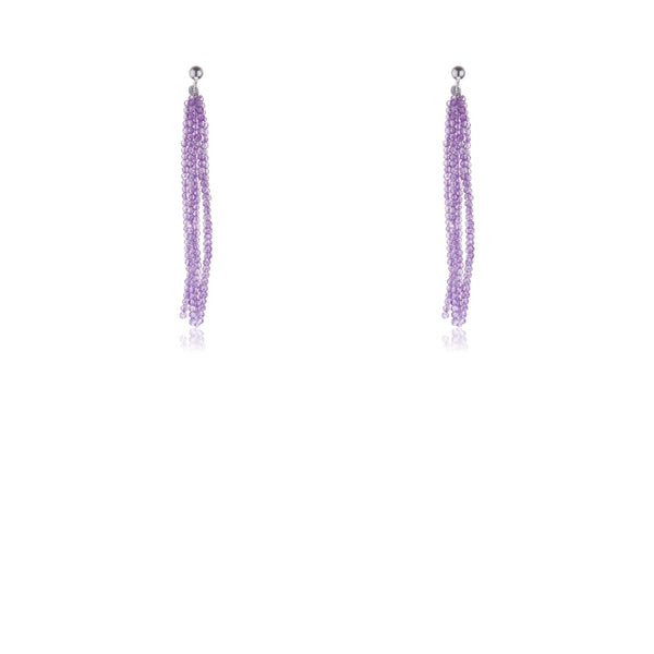 Ridhi Lavender Quartz Earrings, Sterling Silver