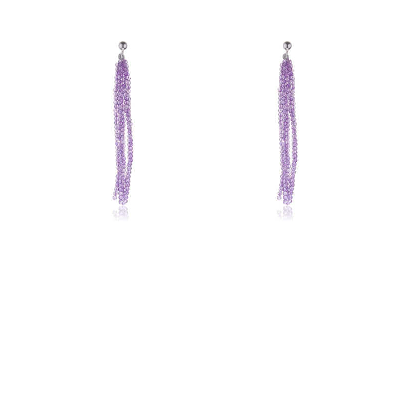 Ridhi Lavender Quartz Earrings, Sterling Silver