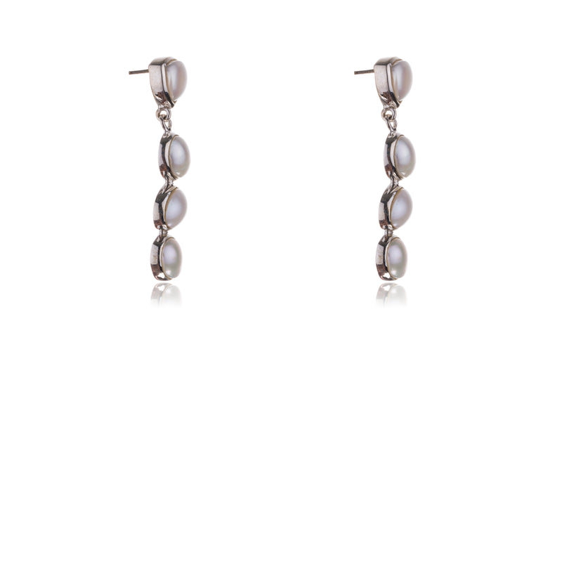 Viviana Cultured Pearl Earrings in Sterling Silver