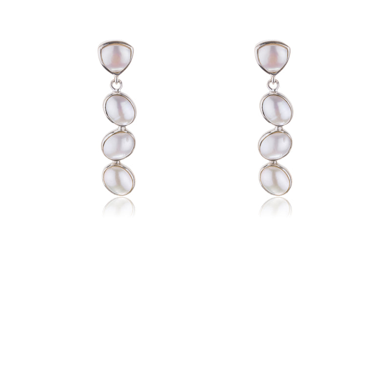 Viviana Cultured Pearl Earrings in Sterling Silver