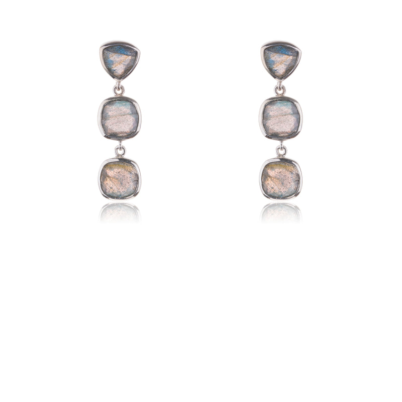 Viviana Moonstone Earrings in Sterling Silver