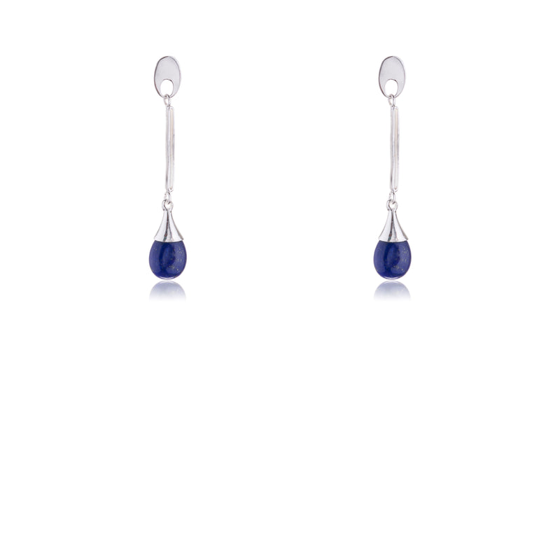 Zuri Lapis Lazuli Earrings in Sterling Silver