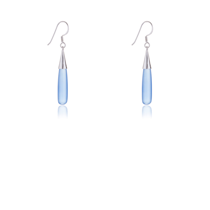 Yara, Blue Chalcedony Earrings