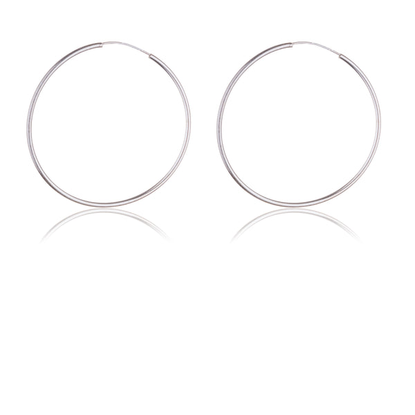 X-Large Hoop Earrings in Sterling Silver