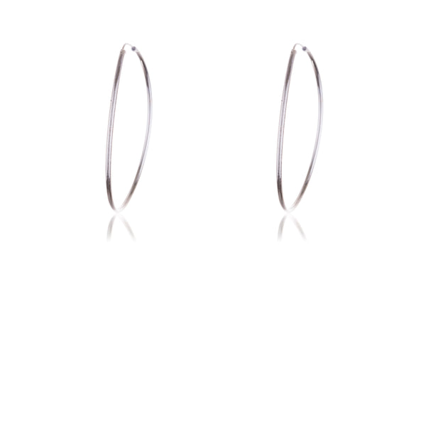 X-Large Hoop Earrings in Sterling Silver