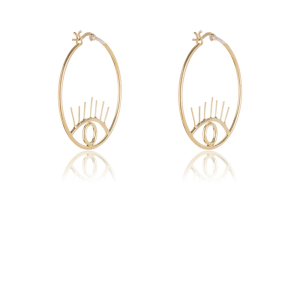 Nazar Earrings, Gold Vermeil